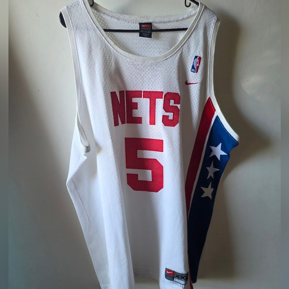 Vintage Nike New Jersey Nets Stars Jason Kidd #5 Jersey – XXL (Length +2)